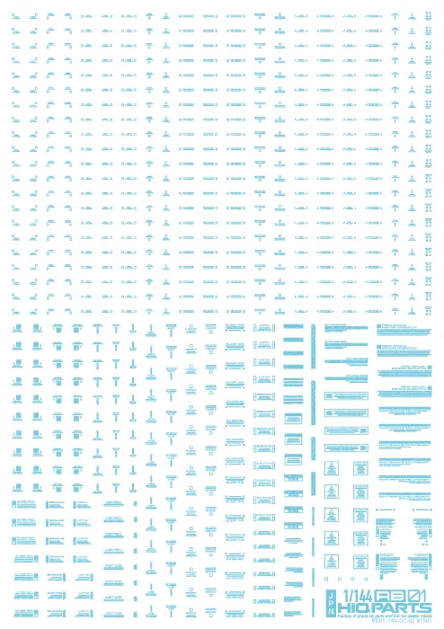 1/144 RB01 Caution Decal Pastel Blue(1pc)