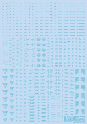 1/144 RB02 Caution Decal Pastel Blue(1pc)