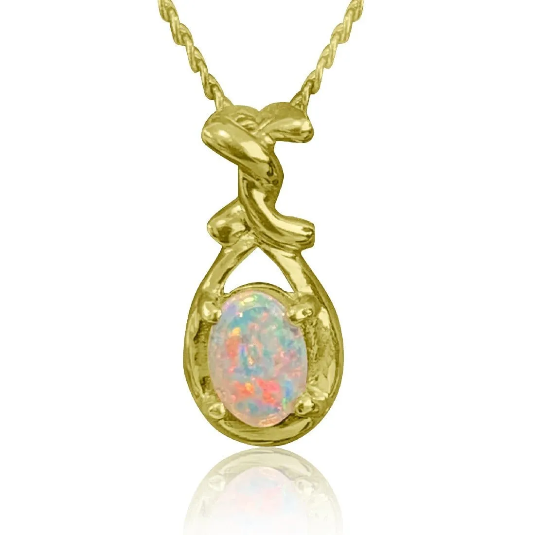 14kt Yellow Gold Opal pendant