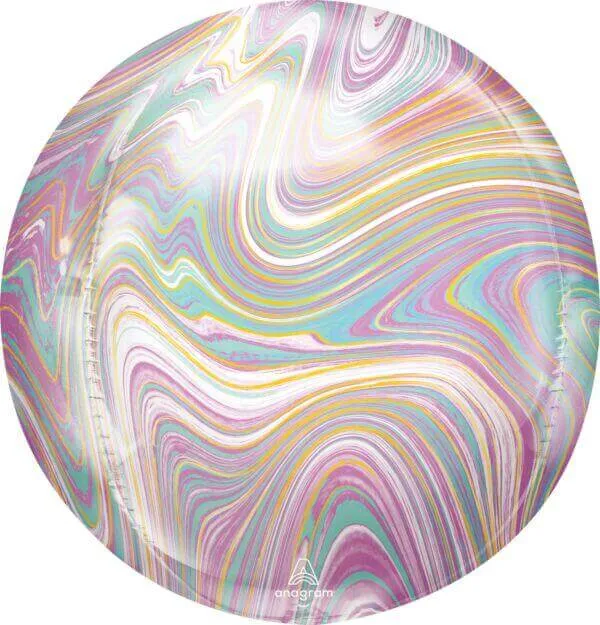 16" Pastel Marblez Orbz Balloon