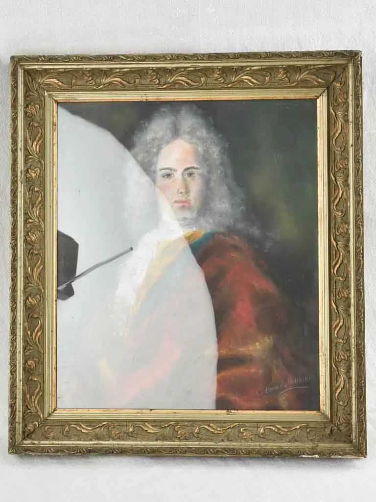 18th century Pastel portrait of a gentleman - C. Baure de la bastide - 19¾" x 17¾"