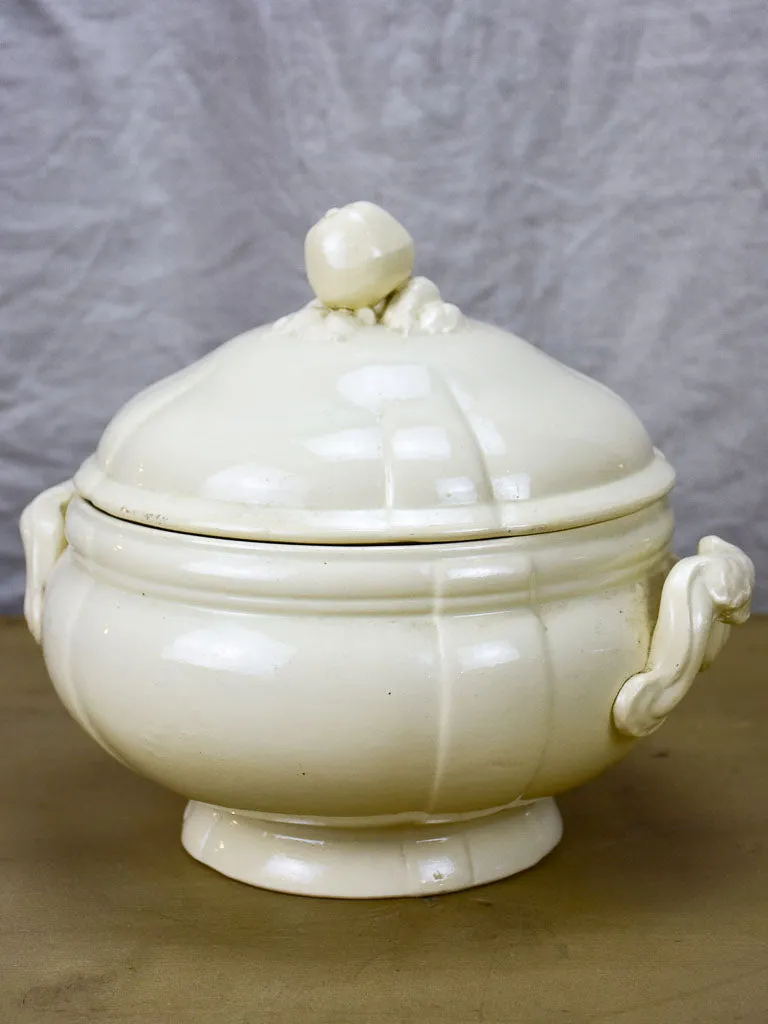 19th Century Digoin soup tureen - cream