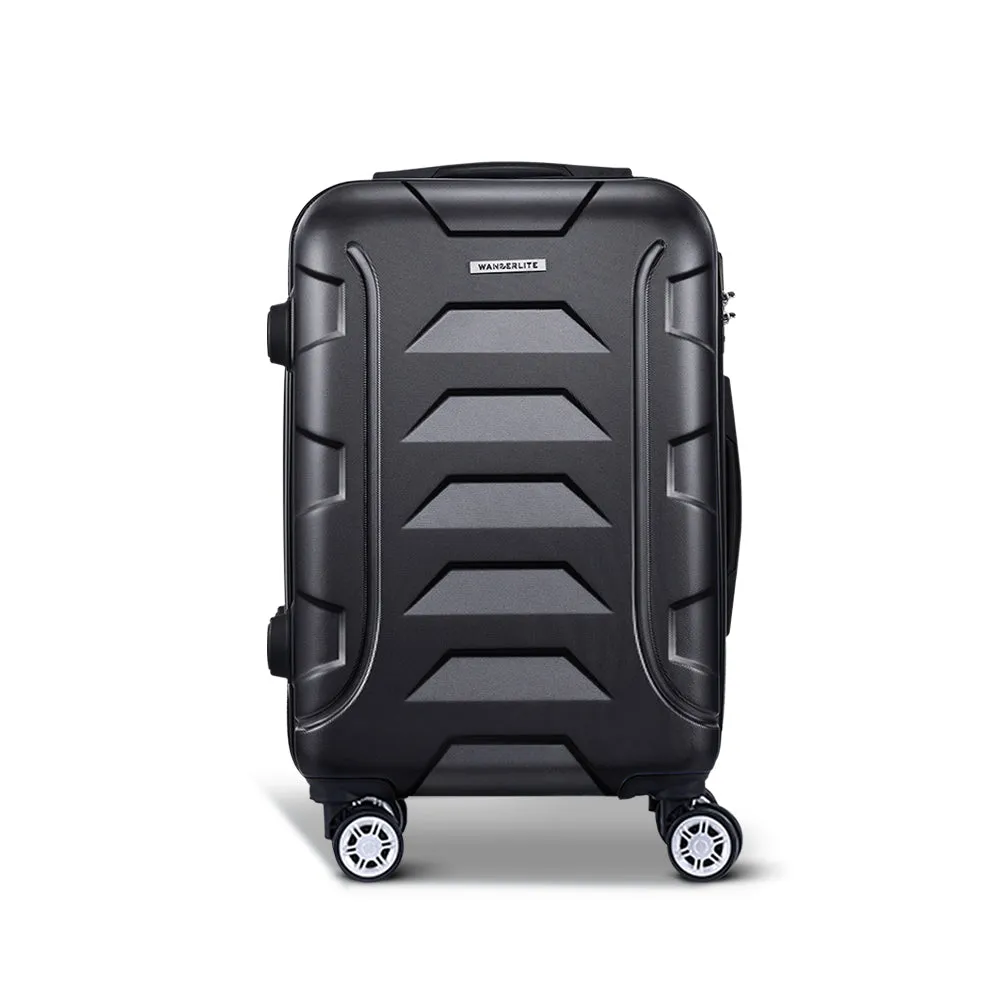 20" 55cm Luggage Trolley Travel Suitcase Set Hard Case Lightweight Strap