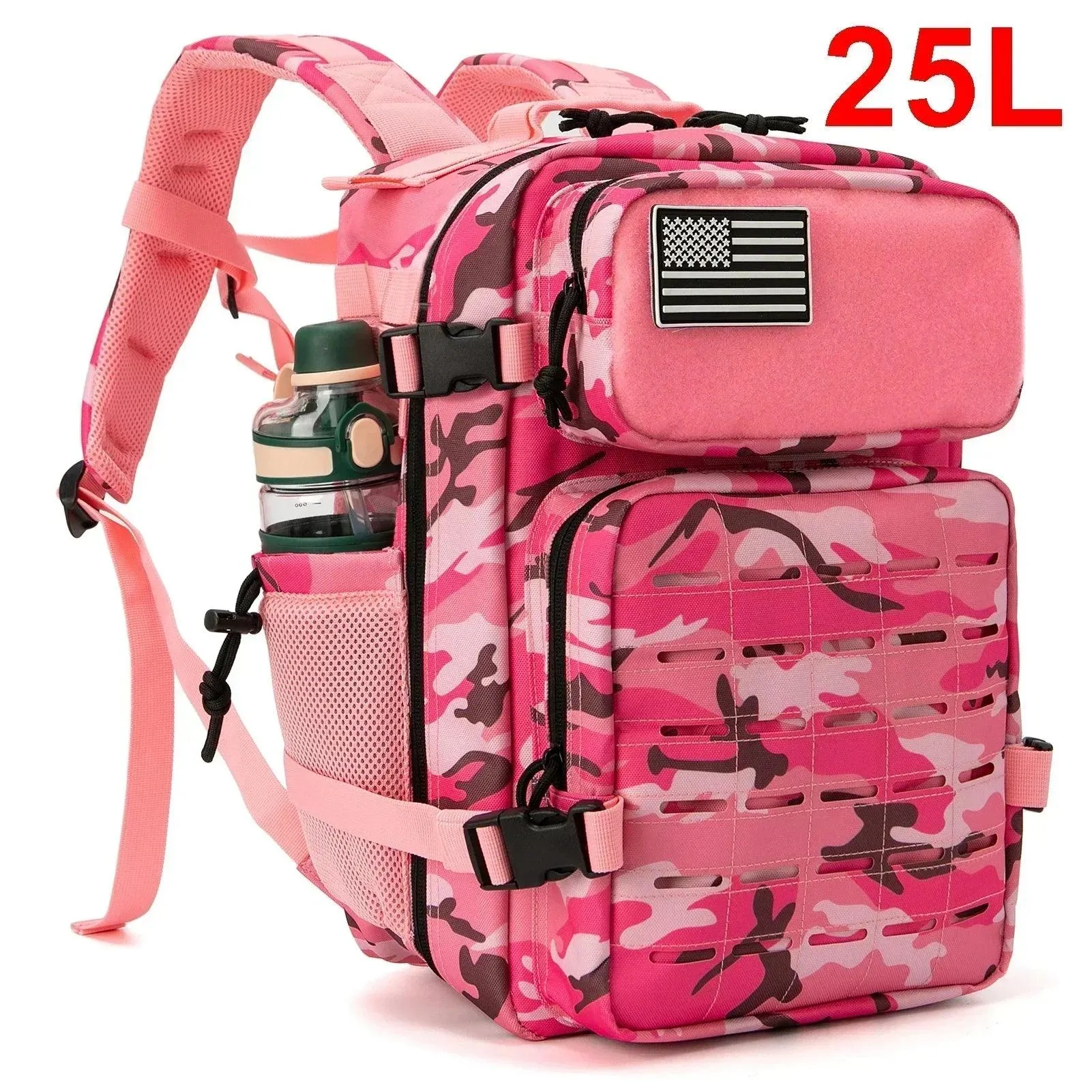 25L/45L Tactical Outdoor Backpack for Men and Women - School Rucksack- Hiking backpack with Bottle Holder