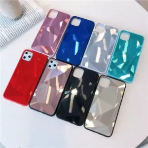 3D Diamond  Mirror Glass Case For iPhone XSMax