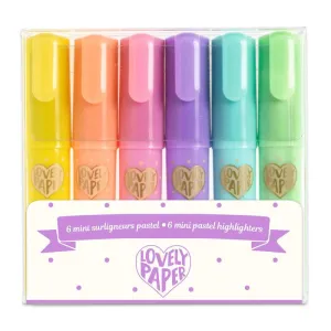 6 Mini Pastel Highlighters