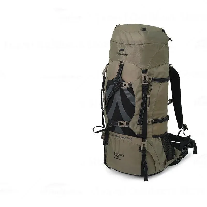 70L Backpack With Aluminium Alloy Frame Waterproof Cover