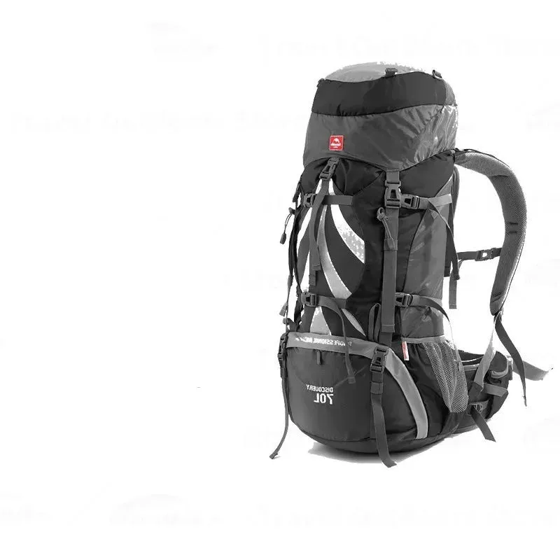 70L Backpack With Aluminium Alloy Frame Waterproof Cover