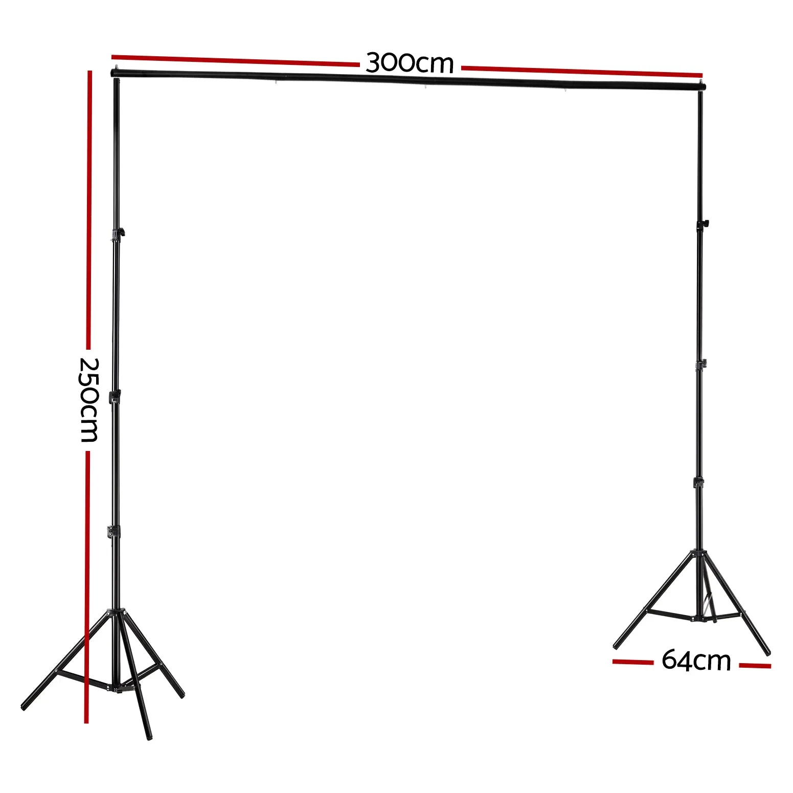 Adjustable Backdrop Stand Kit, Tripod, Metal Frame - 15PC Lightsnap