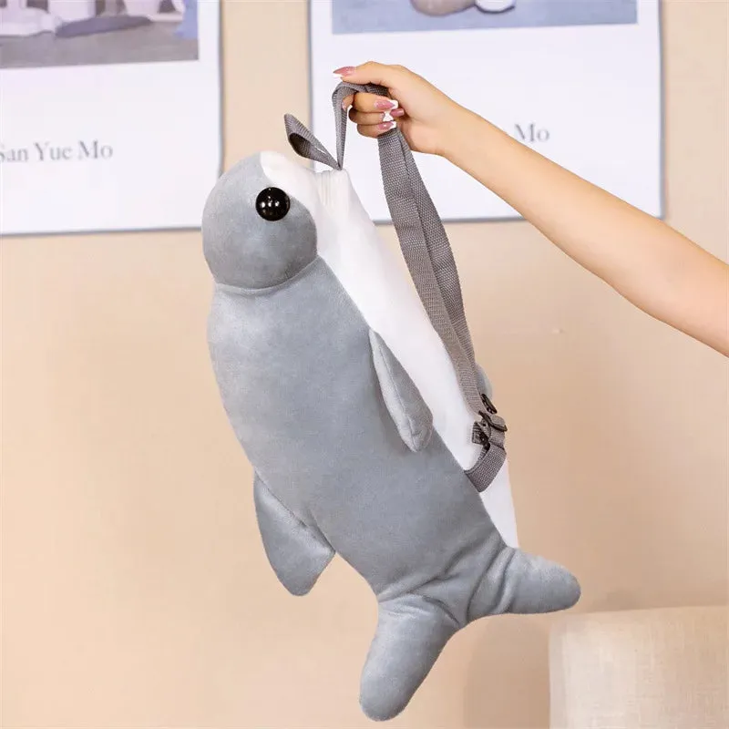 Adorable Hammerhead Shark Plush Backpack for Kids - Soft & Safe!