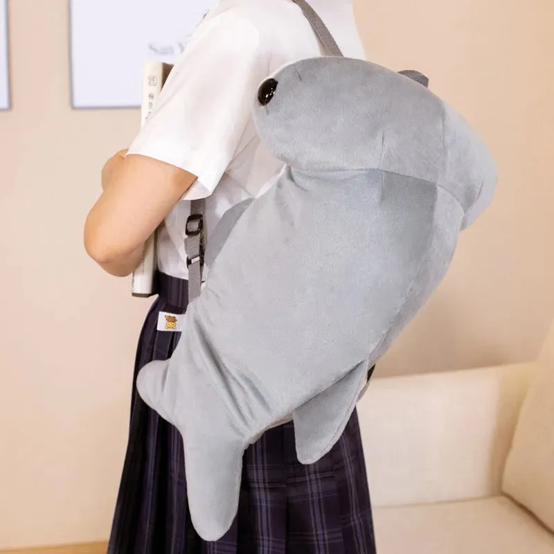 Adorable Hammerhead Shark Plush Backpack for Kids - Soft & Safe!