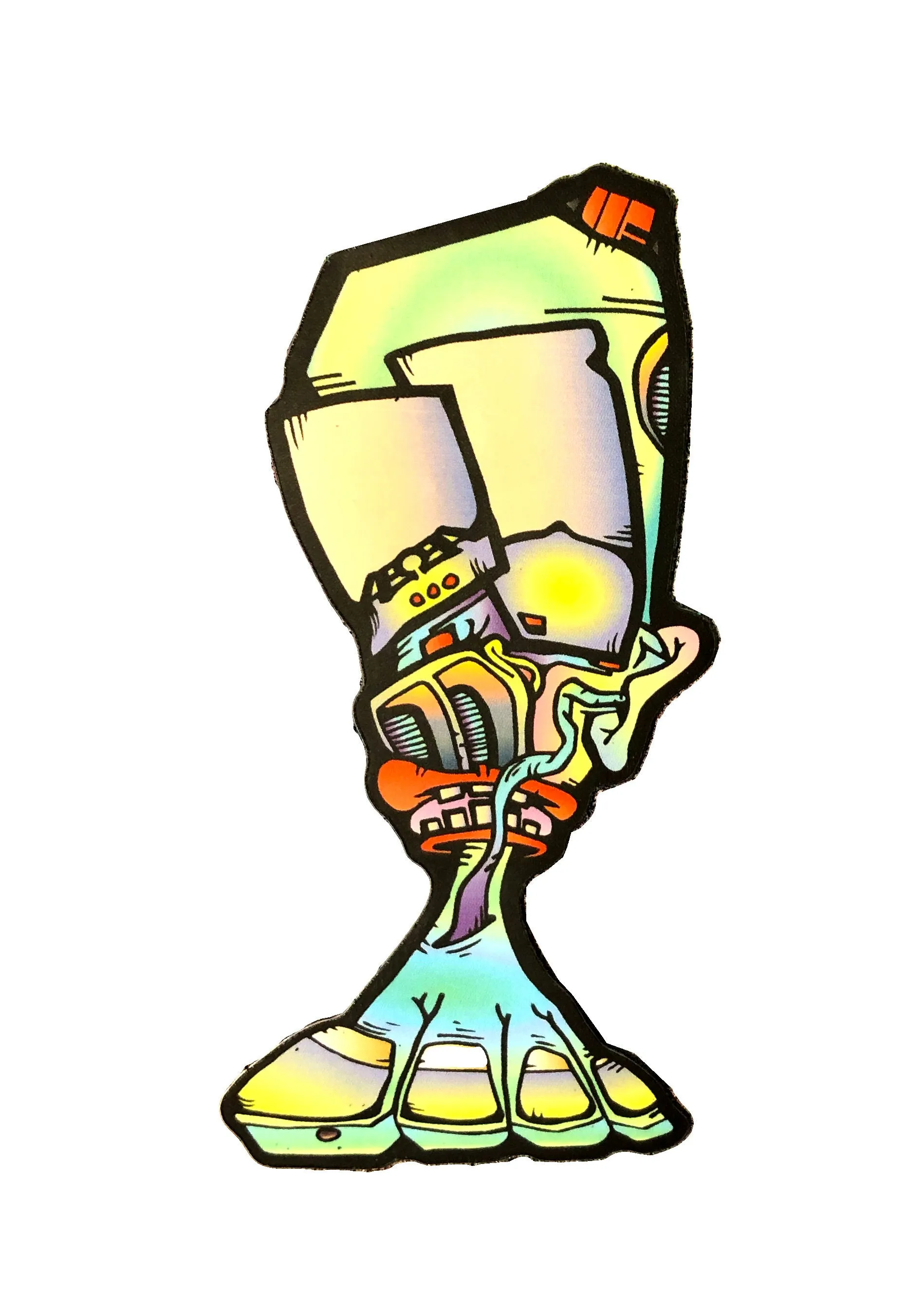 AEQEA Toep Abstract Anthropomorphic Foot Man Sticker