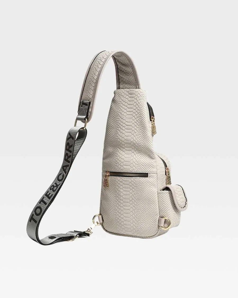 Apollo 1 Tear Drop Crossbody Bag in Grey