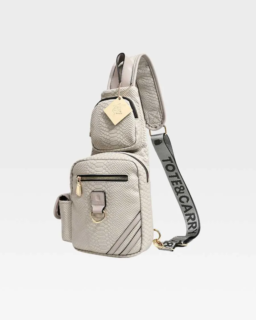 Apollo 1 Tear Drop Crossbody Bag in Grey