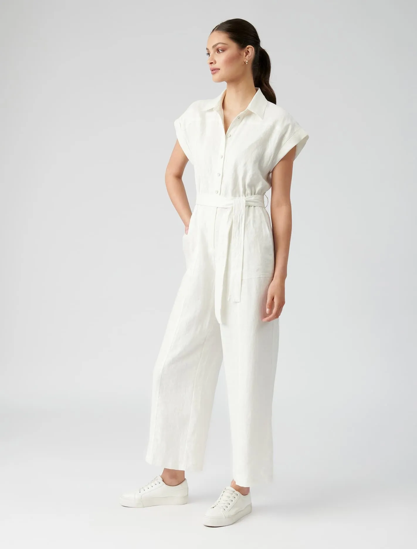 Arizona Linen Belted Jumpsuit