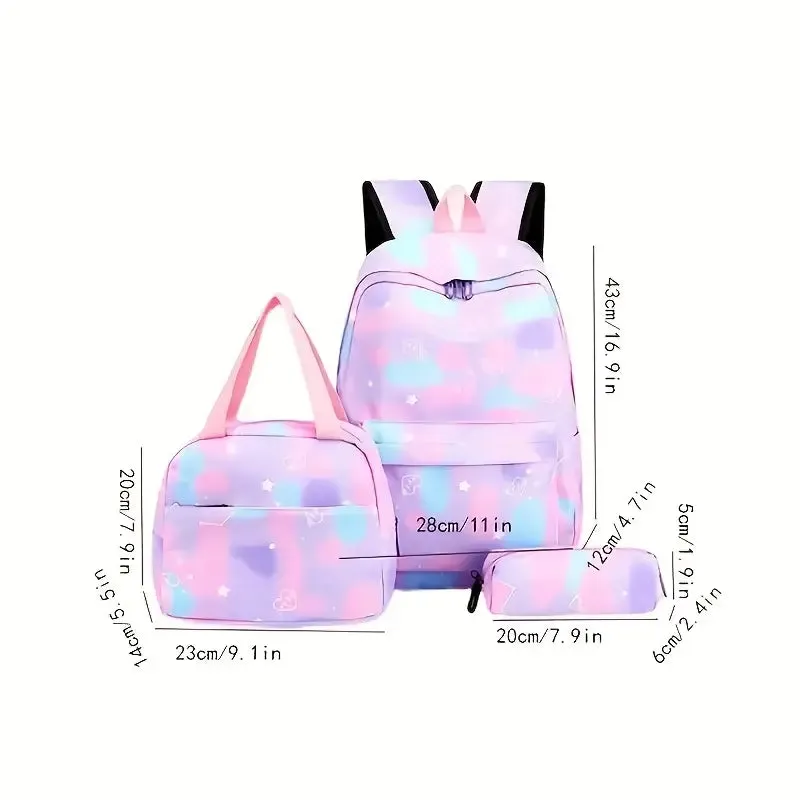 Bag 3pcs Backpack Lunch Bag And Pencil Case