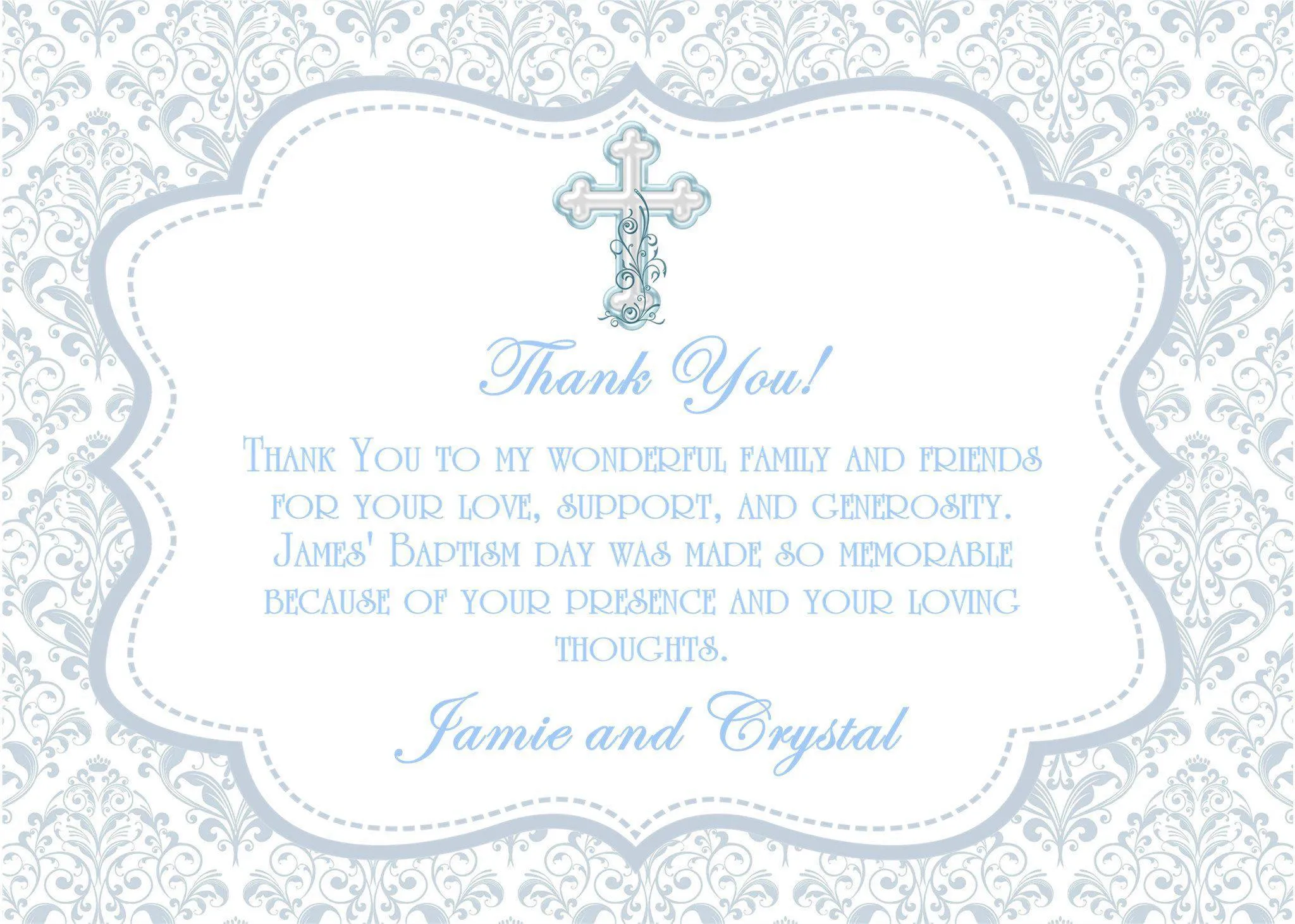 Baptism Thank You Cards