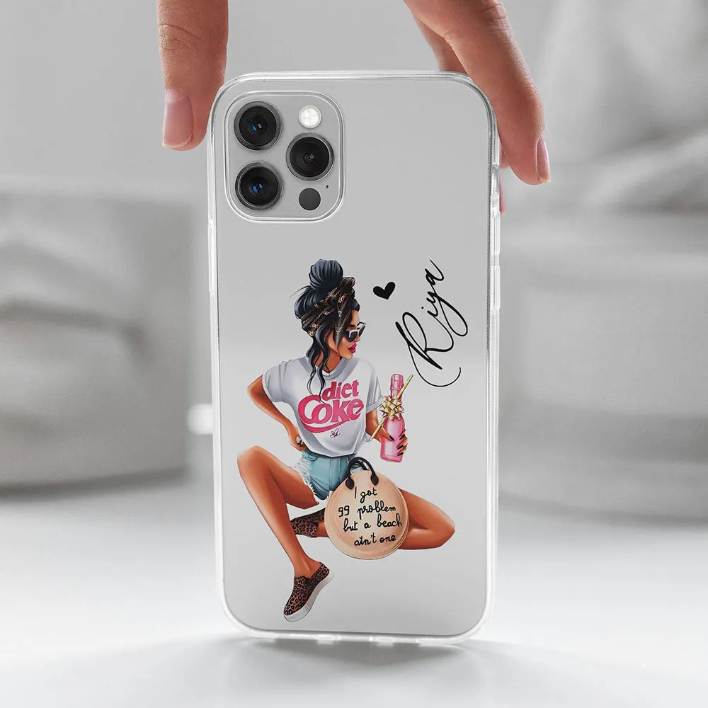 Beach Mode Transparent Silicone case