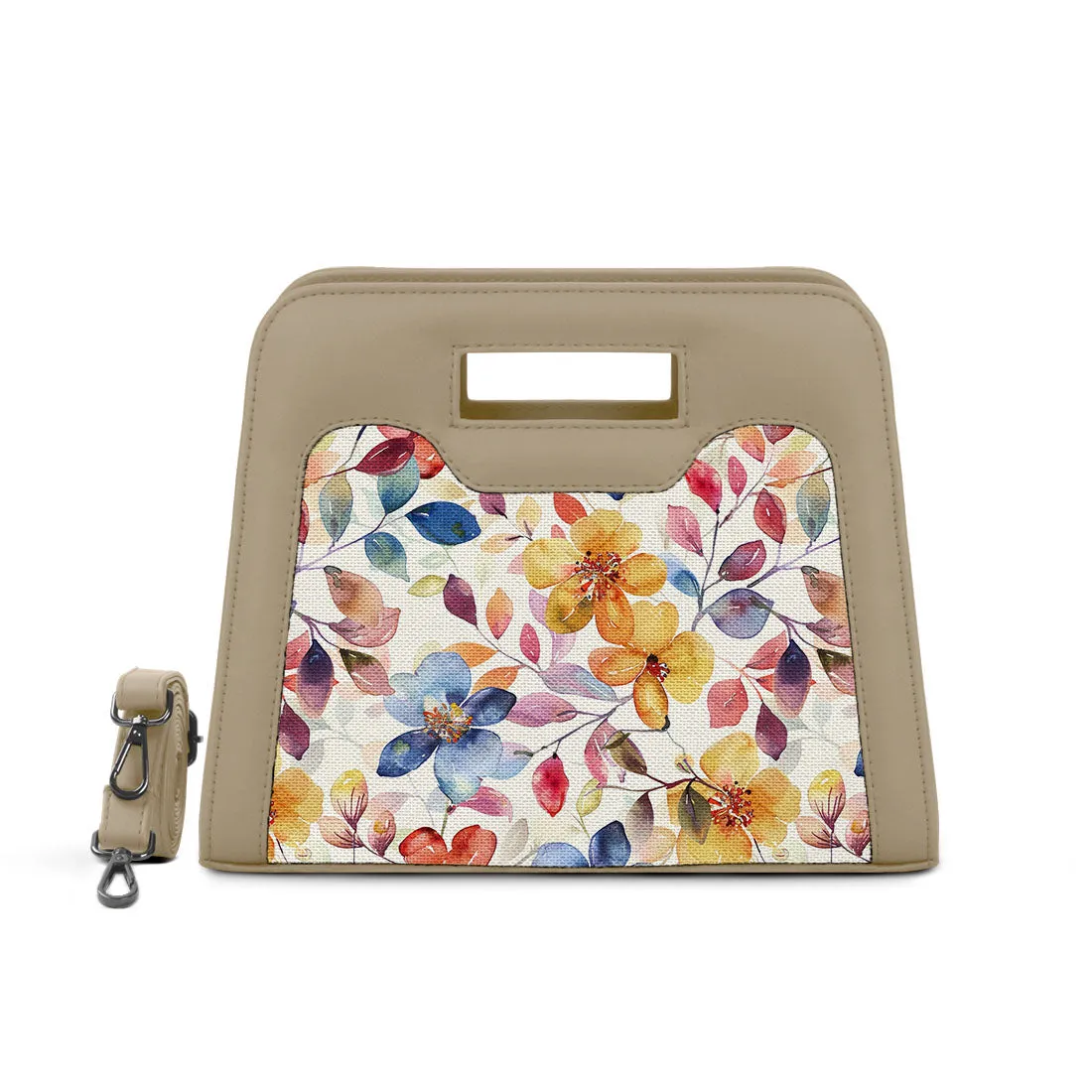 Beige Chic Peek Handbag Tapestry