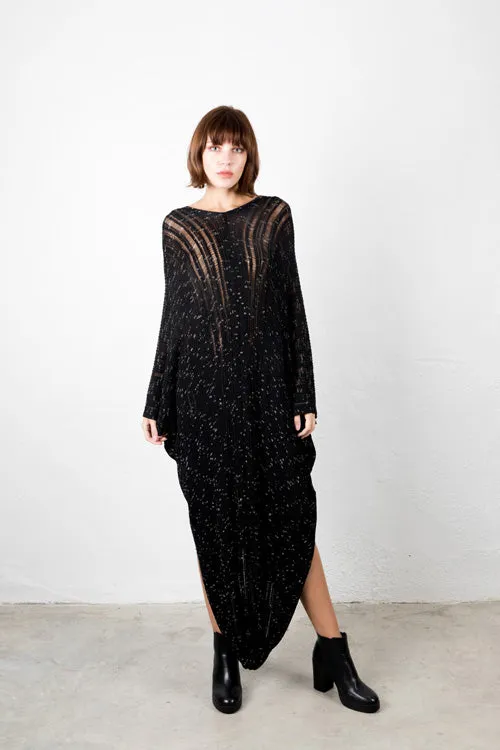 Black Oversized Kaftan Dress