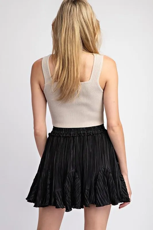 Black Ruch Mini Skirt