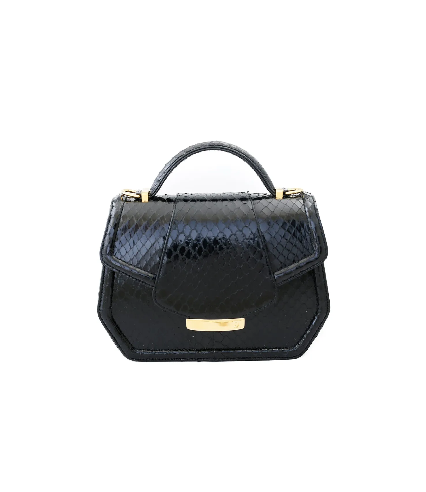 Black Water Snake Mini Anabella Tote