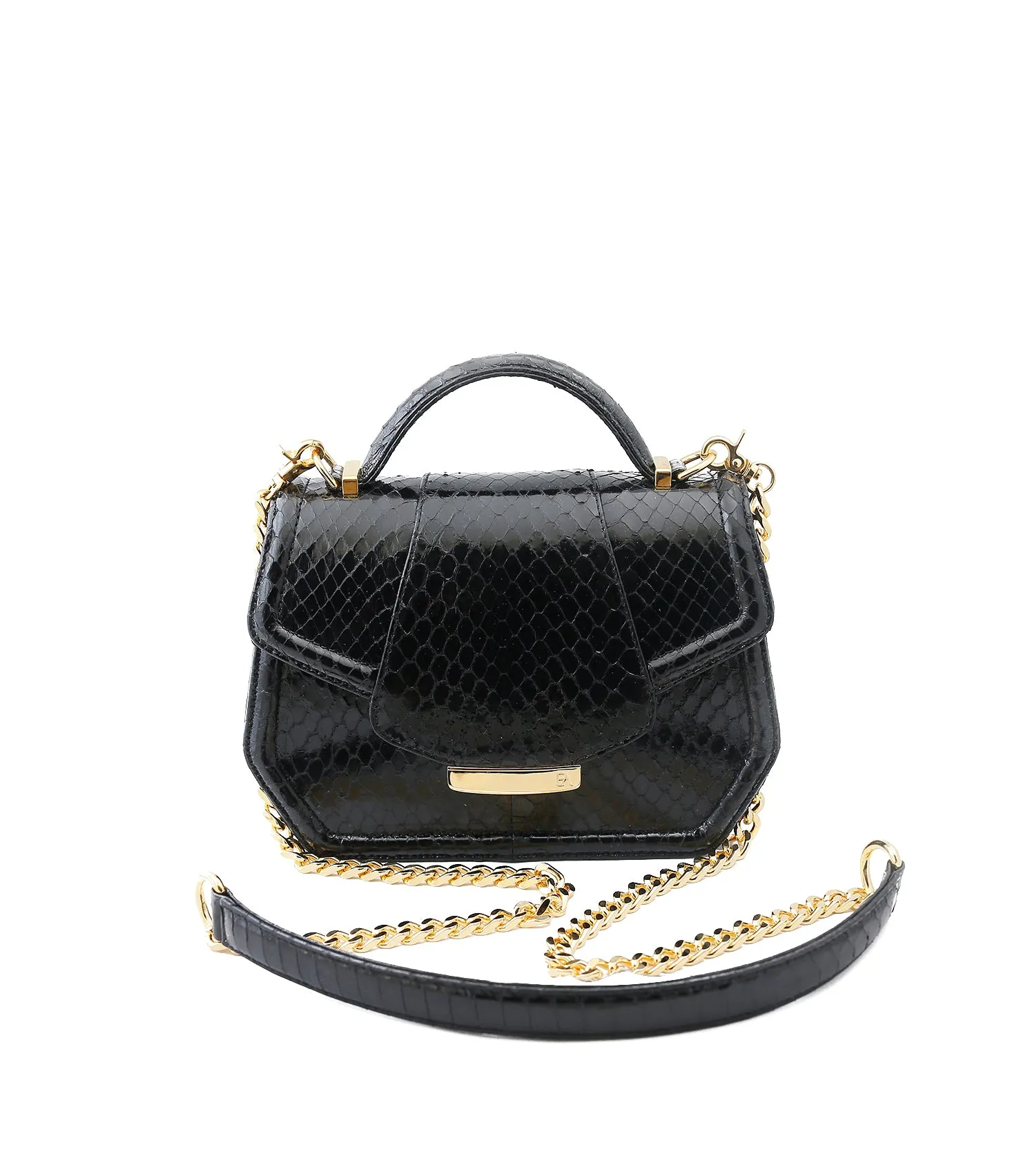 Black Water Snake Mini Anabella Tote