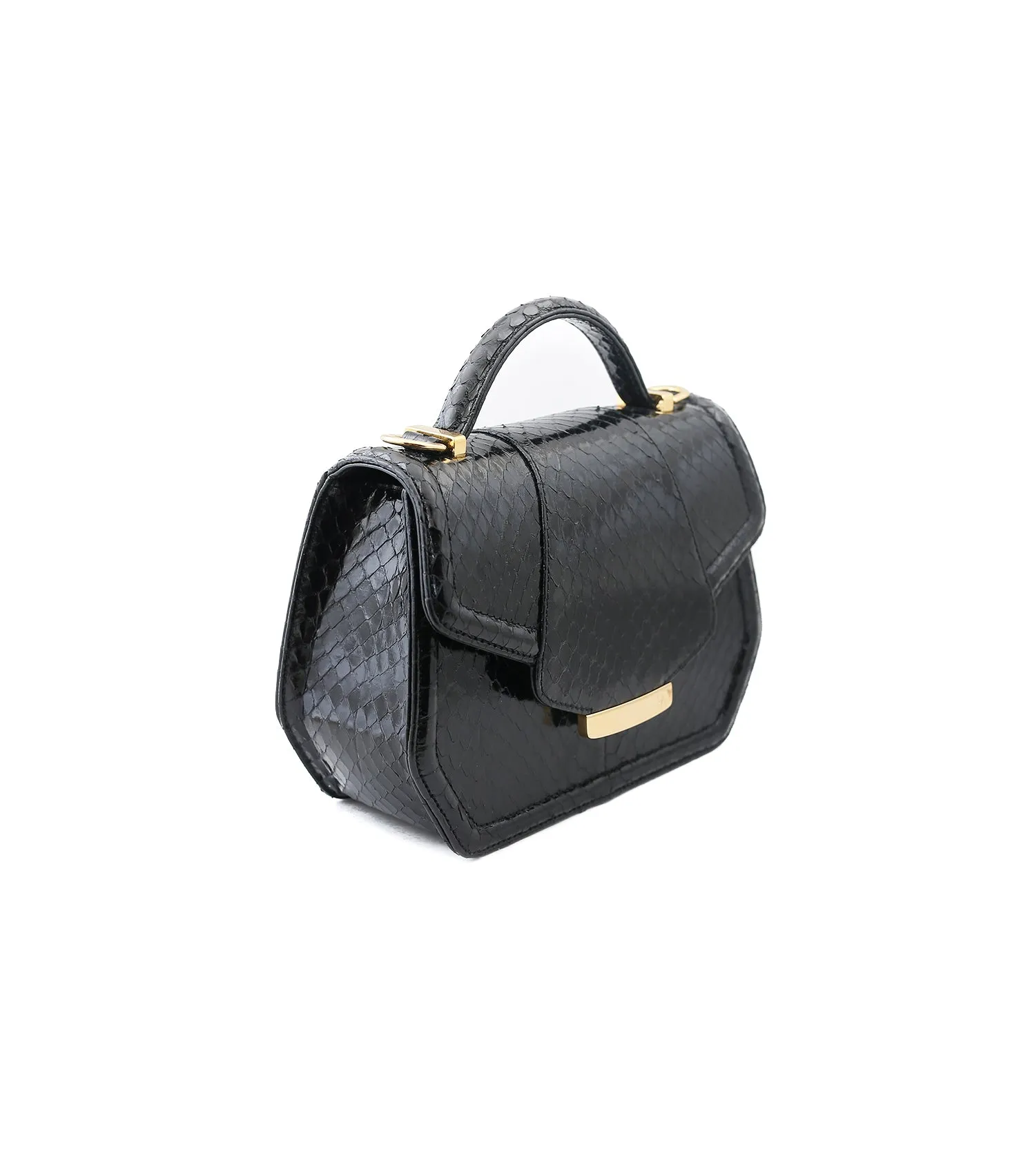 Black Water Snake Mini Anabella Tote