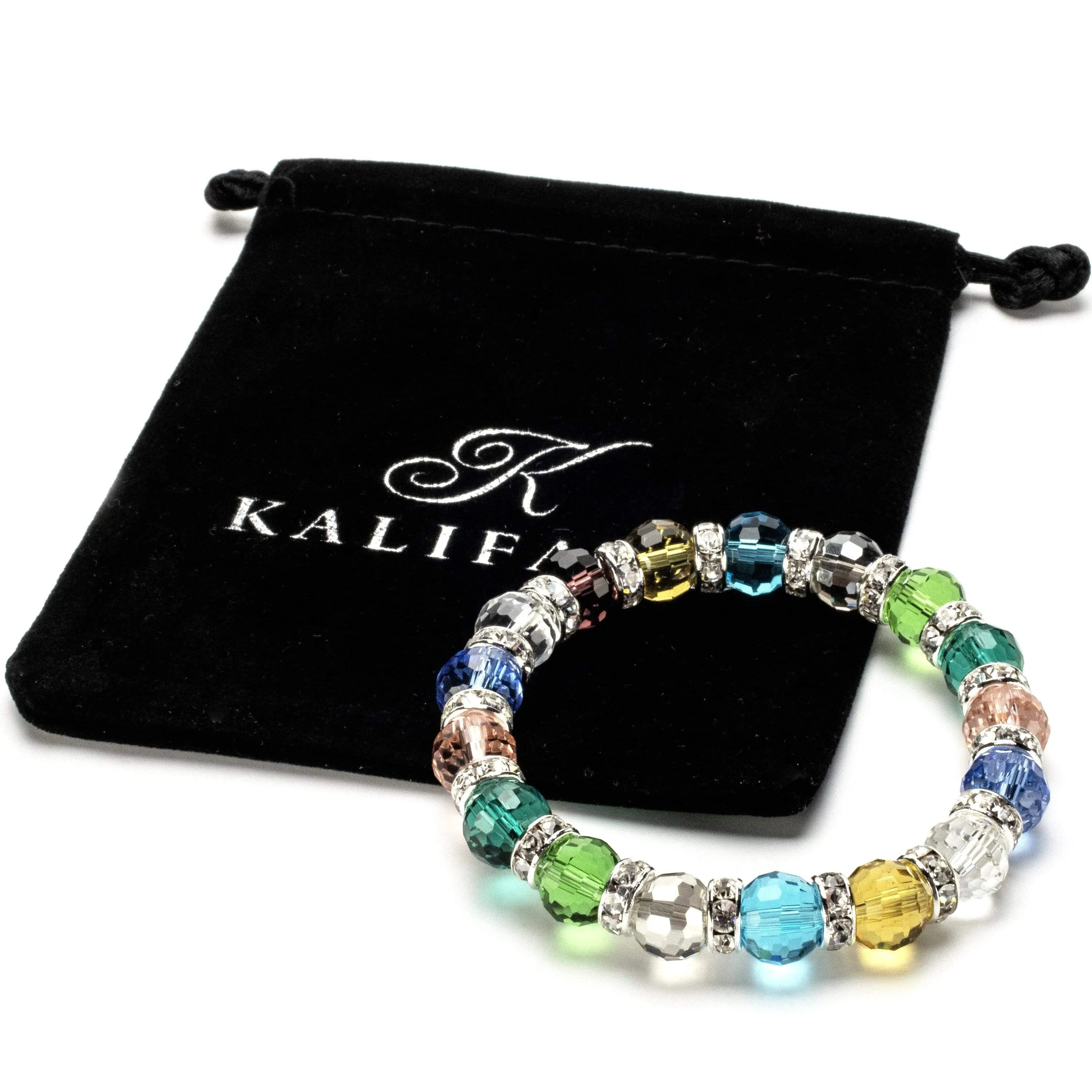 BLUE-BGG-31 - Gorgeous Glass Bracelet - Multicolored