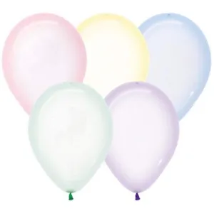 Blue Crystal Pastel Standard 30cm Balloons (5 pack)