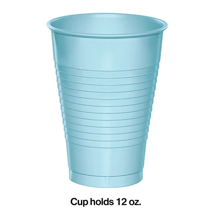 Bulk Pastel Blue 12 oz Plastic Cups (240 per Case)