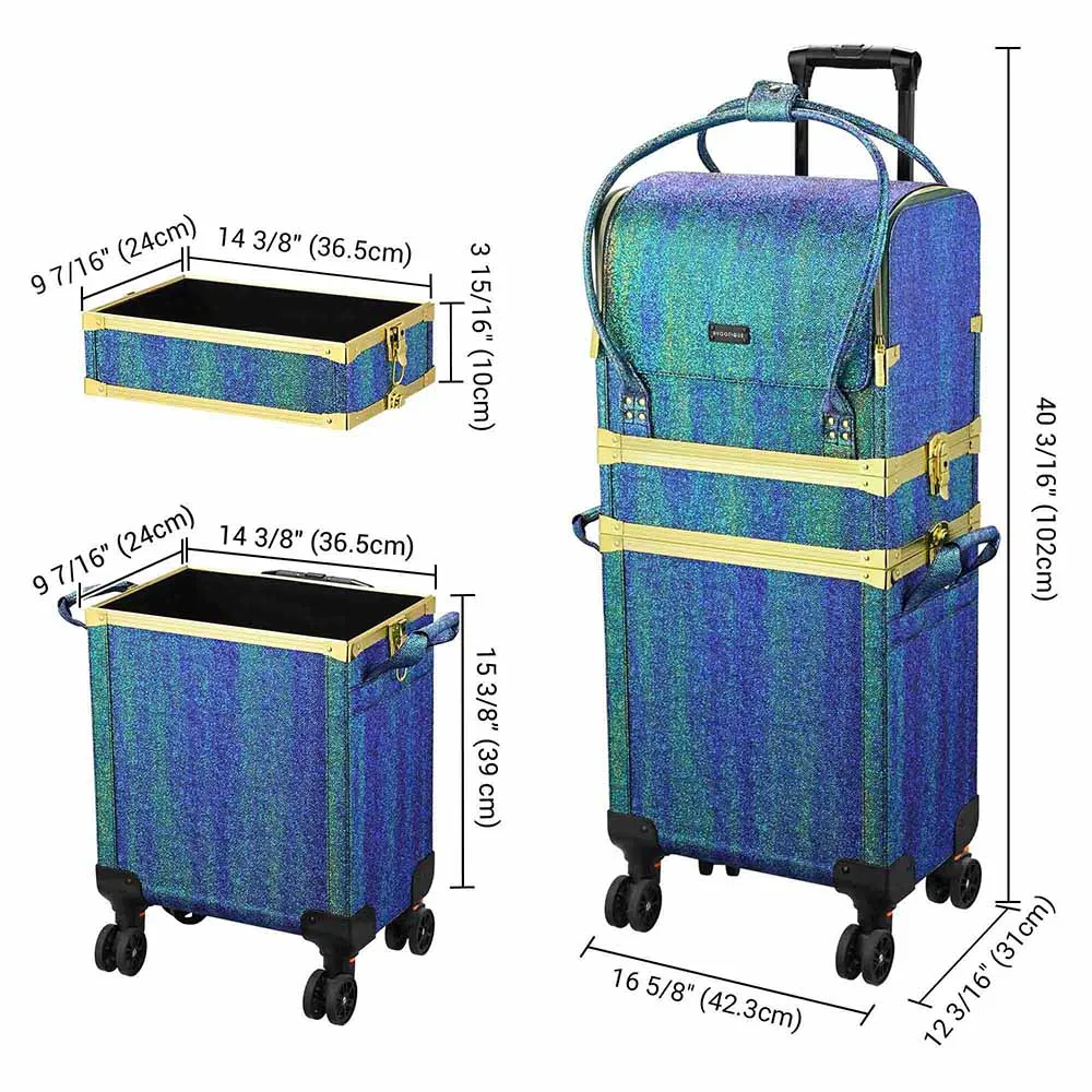 Byootique Explore 3in1 Rolling Makeup Artist Trolley Case