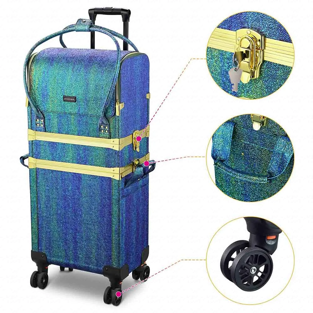 Byootique Explore 3in1 Rolling Makeup Artist Trolley Case