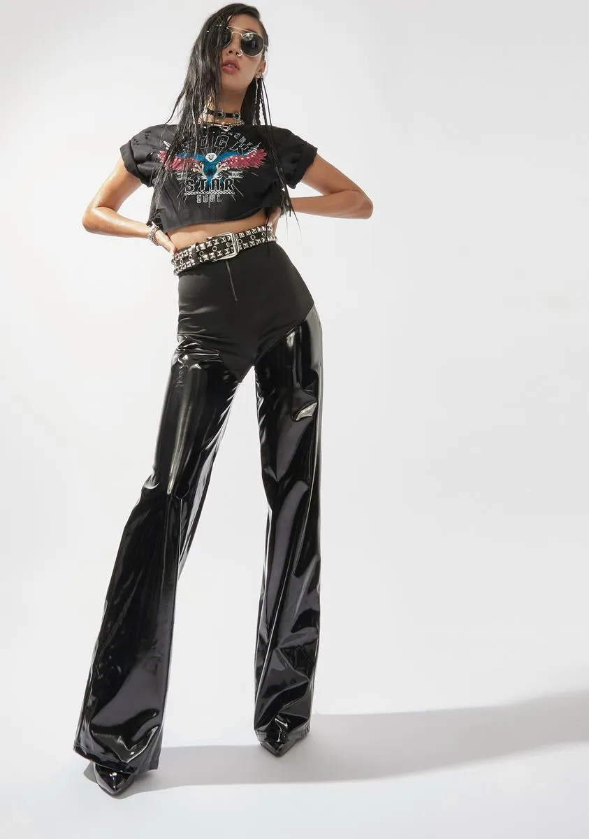 Camera Chic Patent Flares