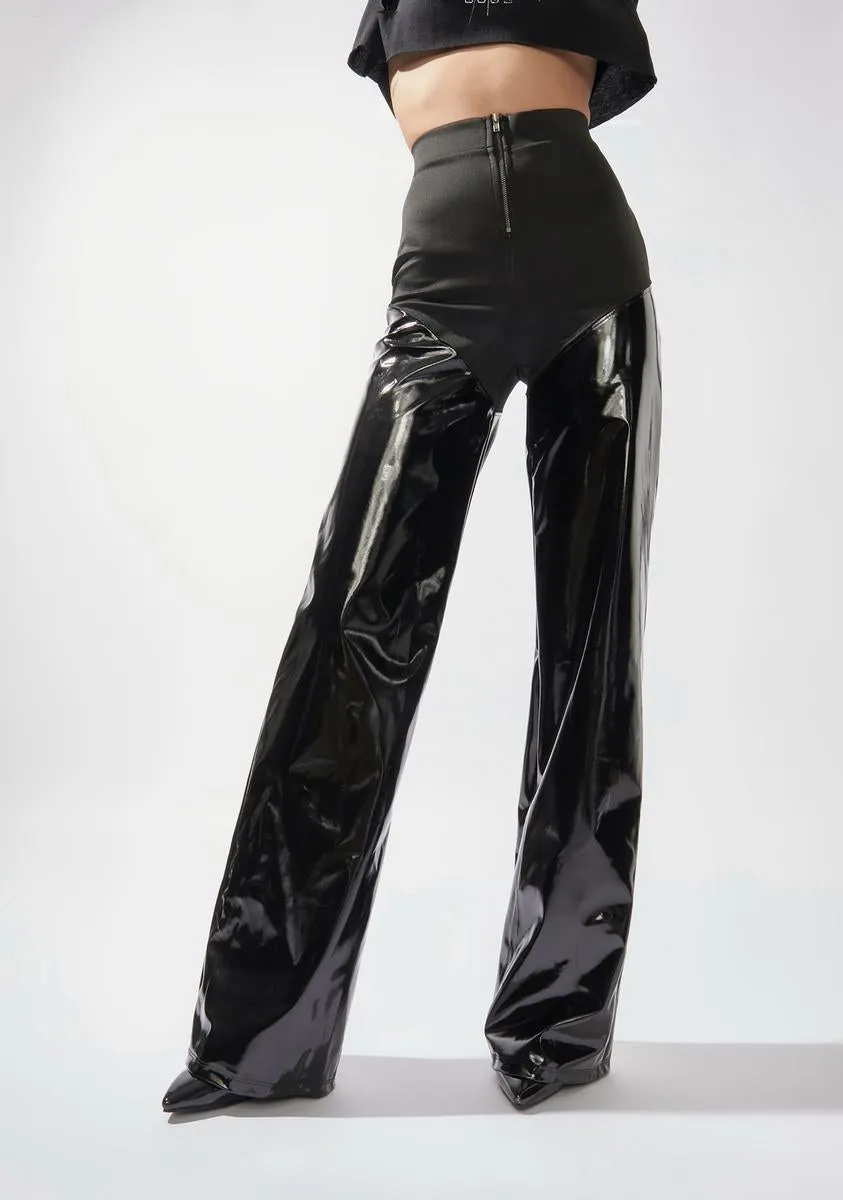 Camera Chic Patent Flares