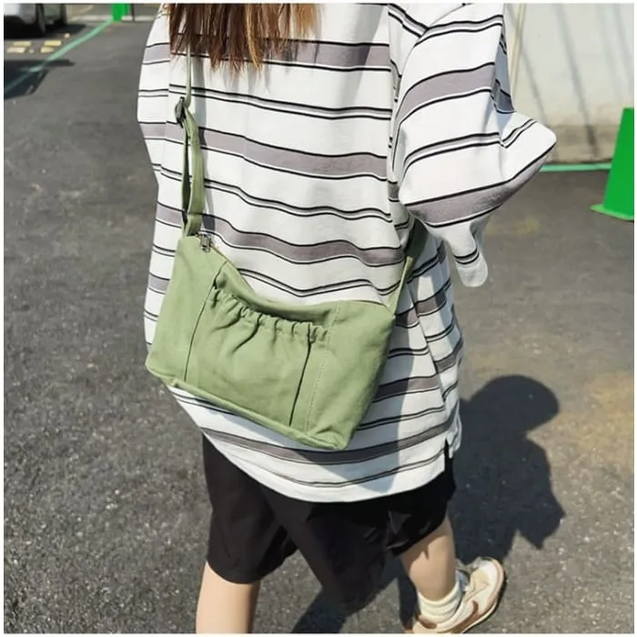 Canvas Plain Hobo Bag