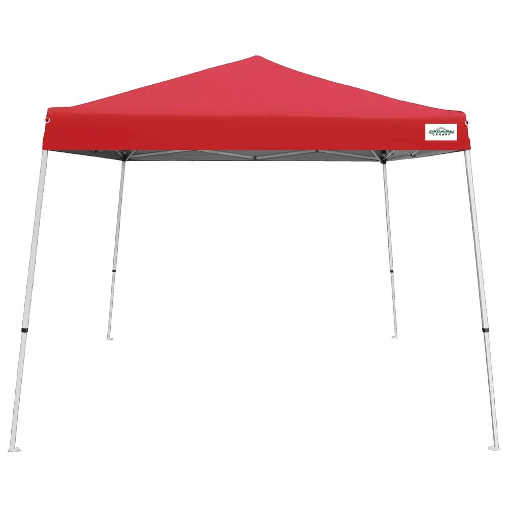 Caravan Canopy PSS10031 Sports Cirrus Slant Leg Canopy, 10'L x 10'W, Red