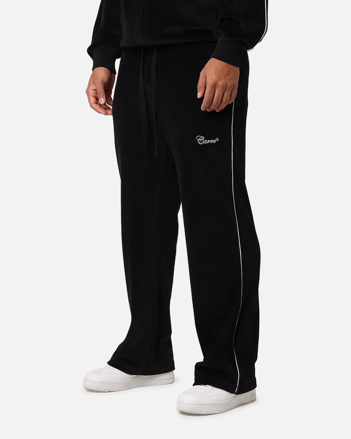 Carre Gorgeous Velour Trackpant Black