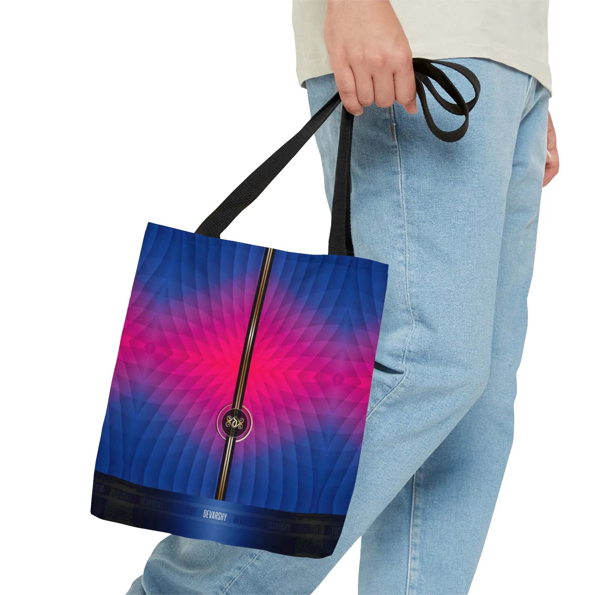 Carry Your Essentials with this Colorful Tote Bag Pink and Blue Handbag Eco-Friendly Canvas Bag in 3 Sizes | 11196