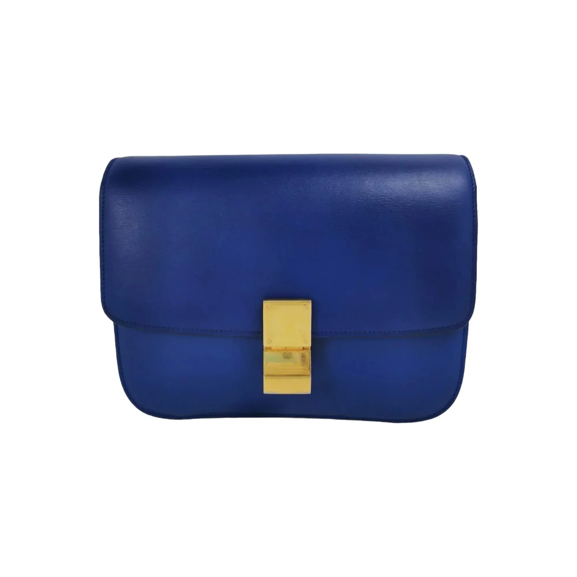 Celine Classic Box Medium Blue Calfskin