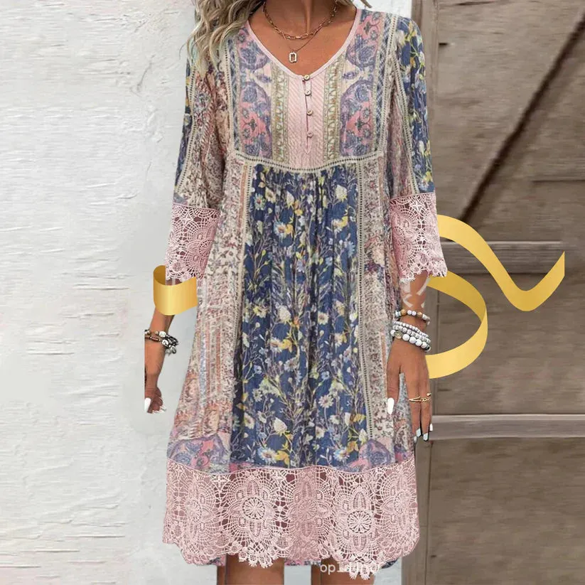 Chic Boho Midi Dress | Ideal for Summer and Everyday Wear