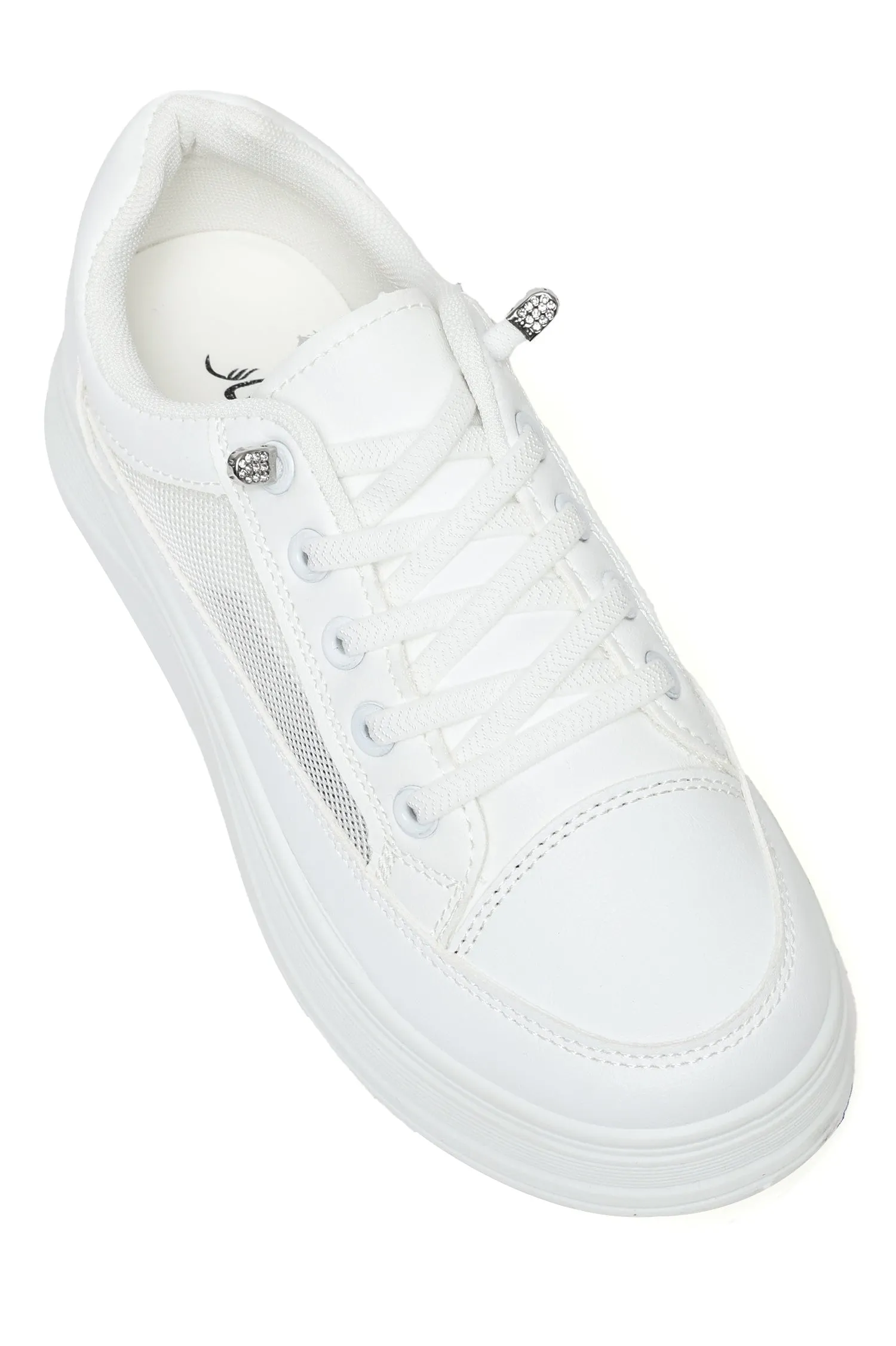 Chic Platform Sneakers-White