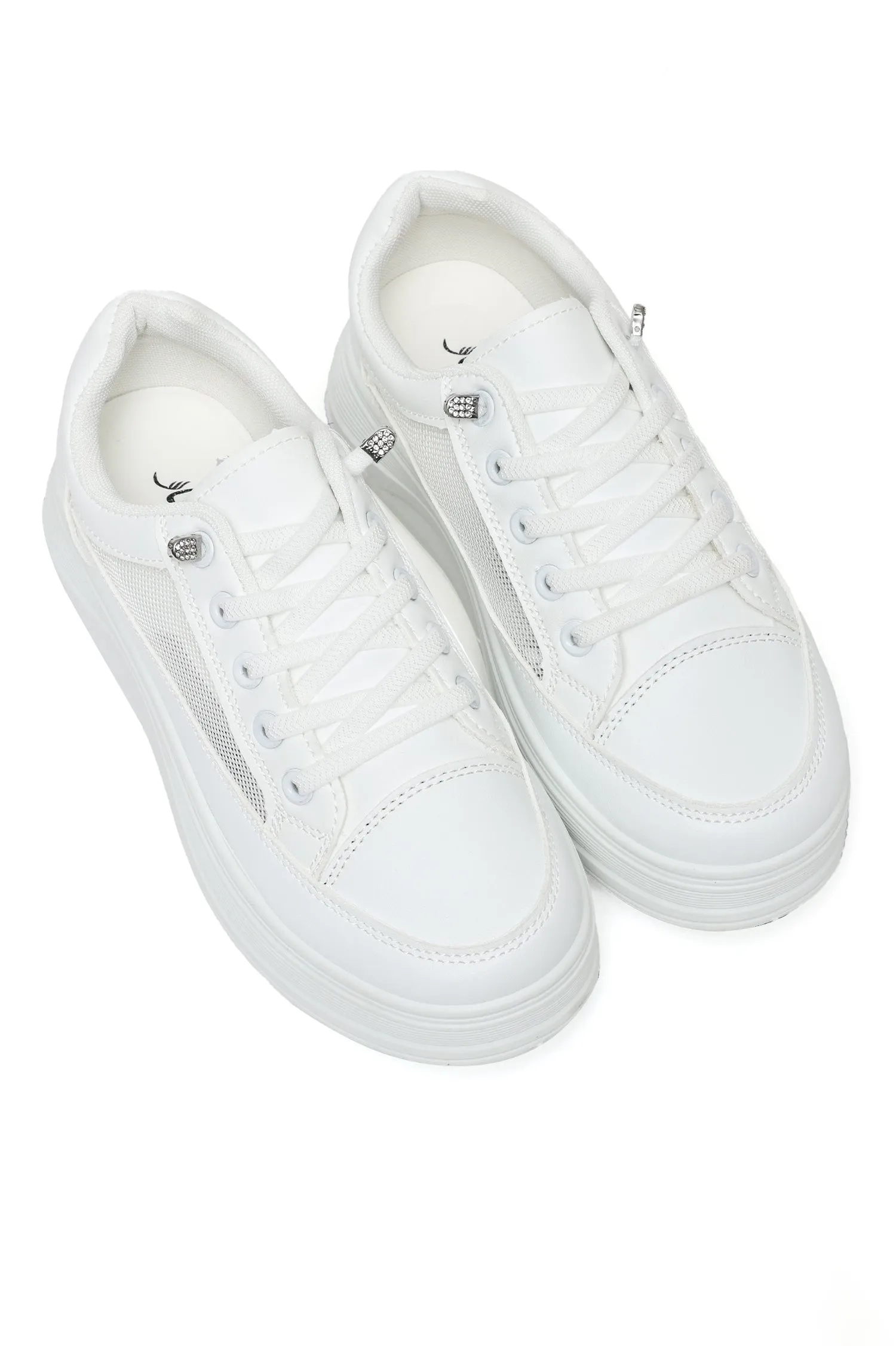 Chic Platform Sneakers-White