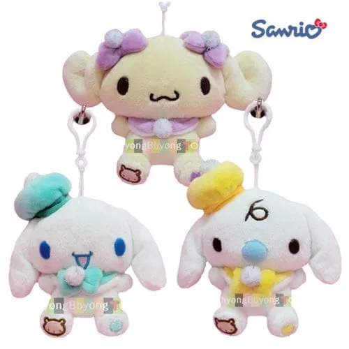 Cinnamoroll Trio 5" Plush Backpack Clips: Cinnamoroll, Milk, Espresso