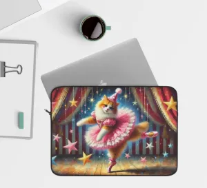 Circus Pink Star Cat Clown - Laptop Sleeve