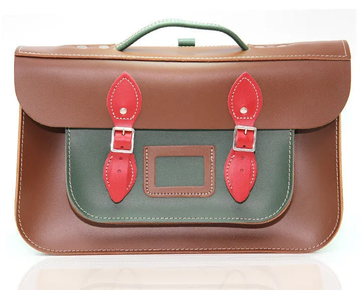 Classic Black, British Green and Pillarbox Briefcase 15"