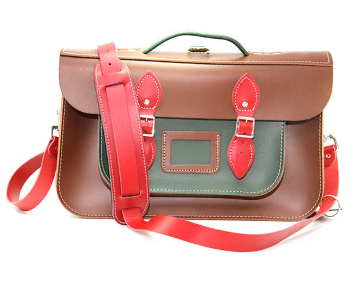 Classic Black, British Green and Pillarbox Briefcase 15"