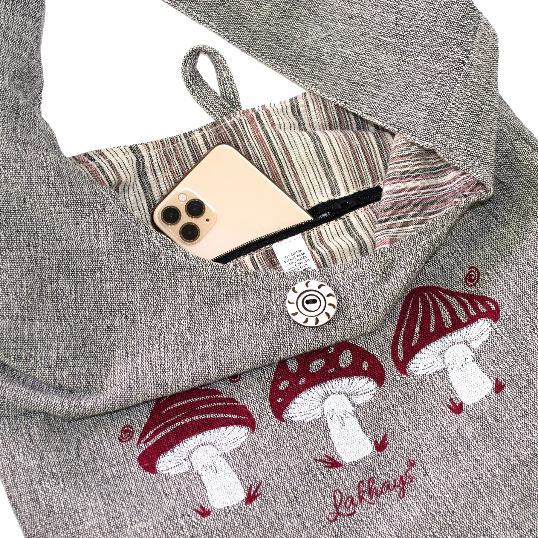 Classic Toadstool Cotton Shoulder Bag