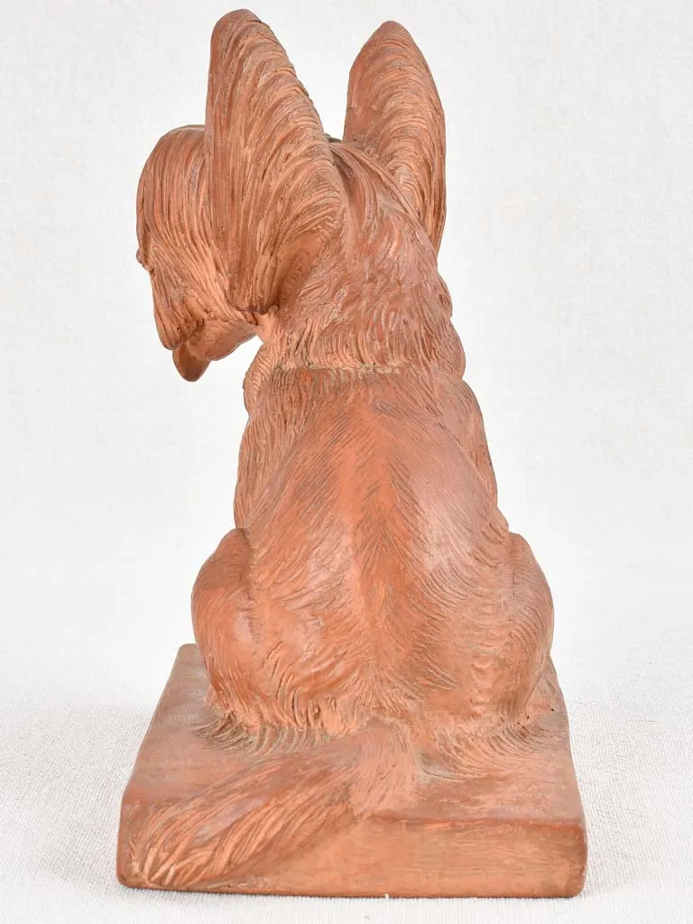 Clay sculpture of a 'papillon' Toy Spaniel 7½"