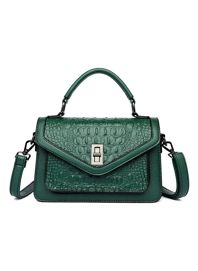 Crocodile Pattern Slung Shoulder Bag